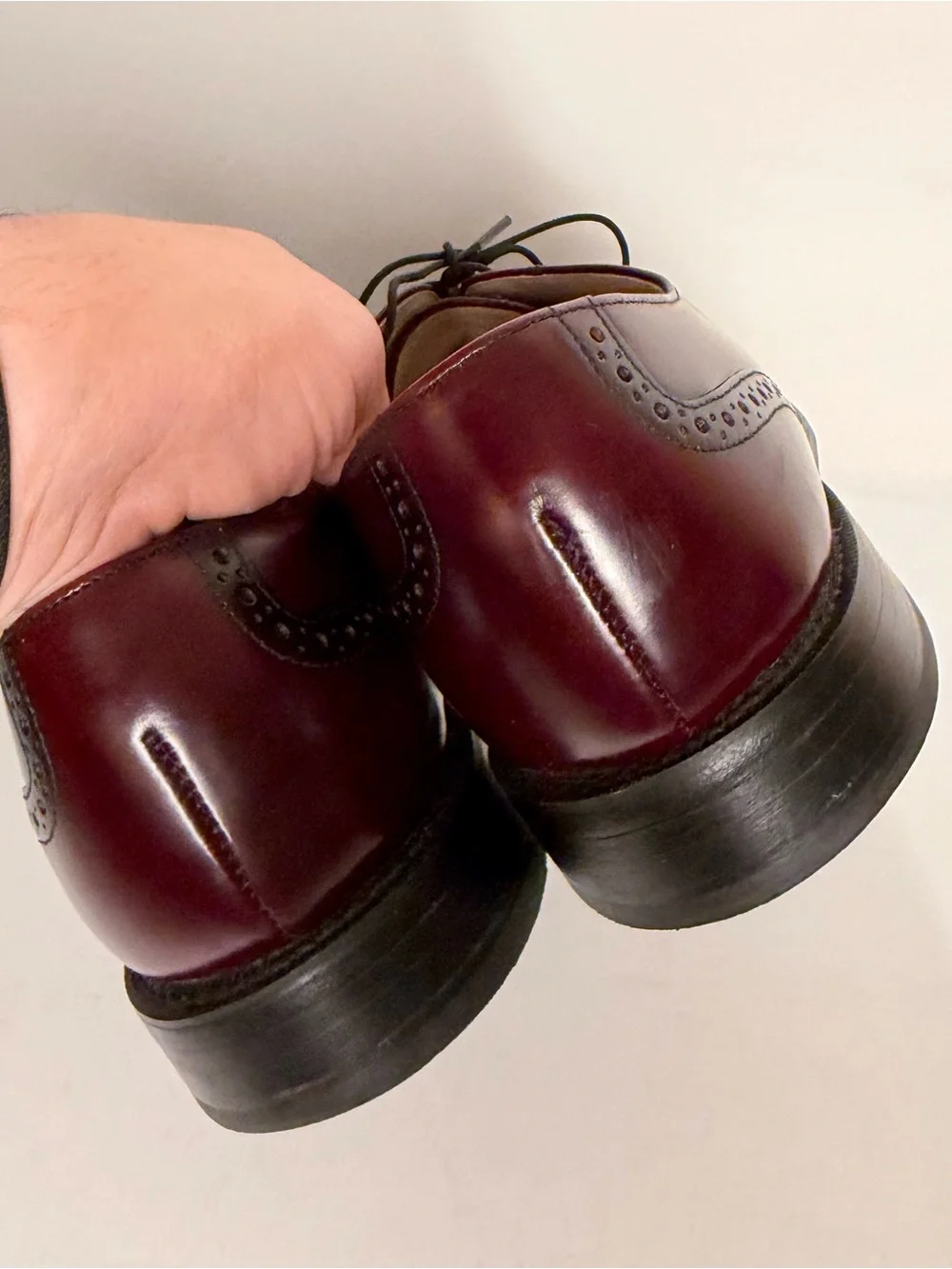 USA Bostonian Classics Burgundy Leather Cap Toe Oxford Dress Shoes, Size 10 D
